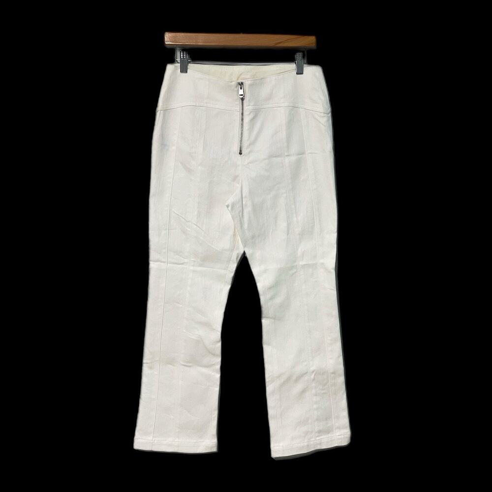 Cinq a Sept Tous Les Jours White High Waisted Straight Leg Jeans Women Sz 8 Luxe